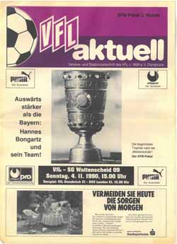 SG Wattenscheid Programm DFB Pokal 1992/93 FSV Salmrohr 