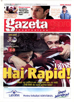 Programm Gazeta UEFA Cup 2005/06 Rapid Bukarest Hertha BSC Berlin 